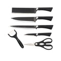 6pcs Non-Stick Coated Kitchen Knife Set
