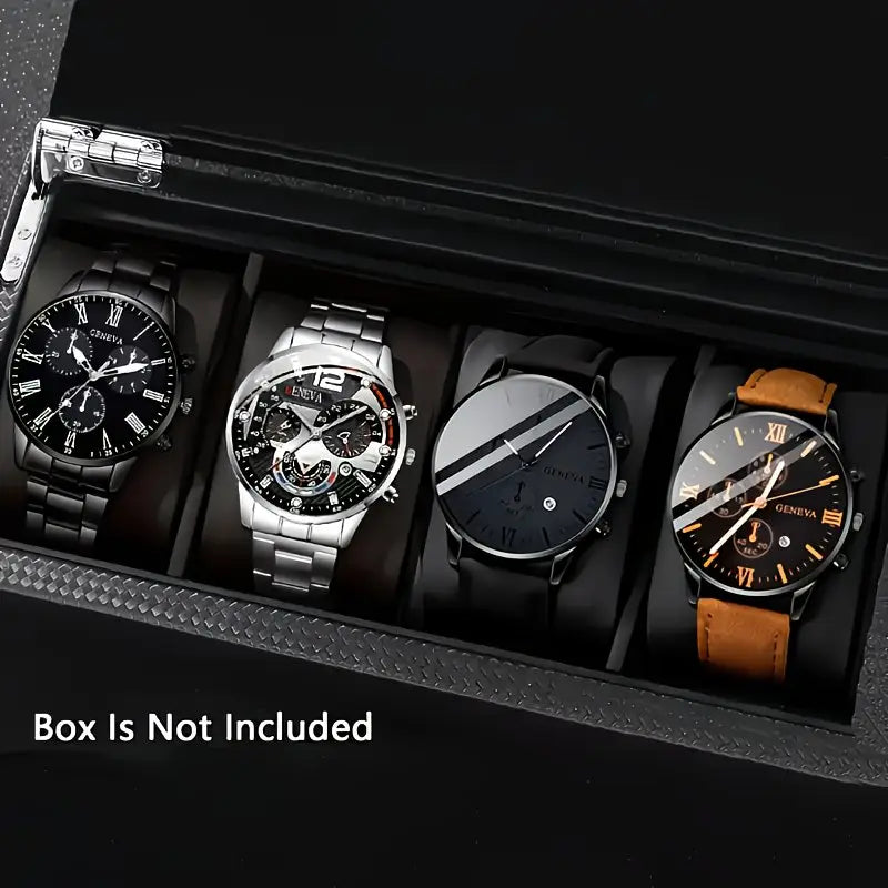 4-Piece Men's Fashion Watch Set