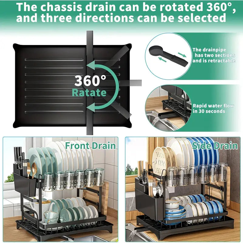 A Spacious Kitchen Storage Shelf Featuring a Drainage Basket