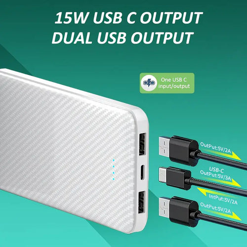 10000Mah Portable Power Bank, 22.5W PD External Battery
