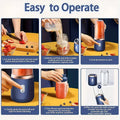 Portable 2-In-1 Blender And Juicer | 6 Blades, USB Rechargeable