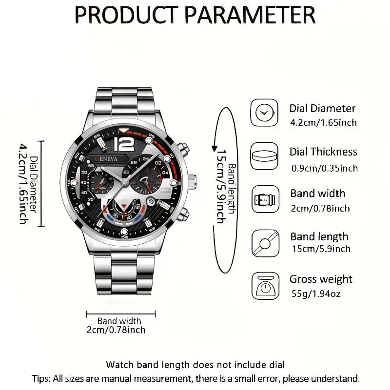 4-Piece Men's Fashion Watch Set