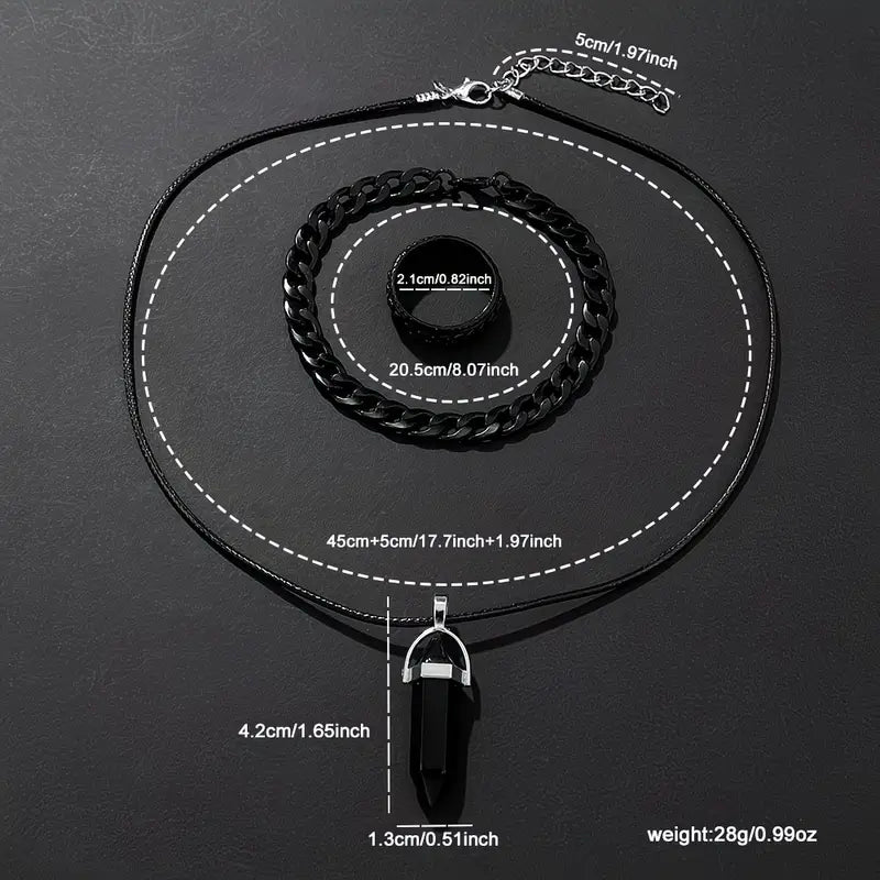 4pcs New Fashion Men's Trendy Round Quartz Watch