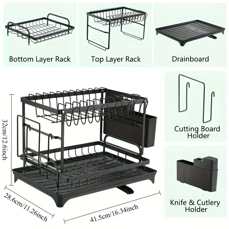 A Spacious Kitchen Storage Shelf Featuring a Drainage Basket