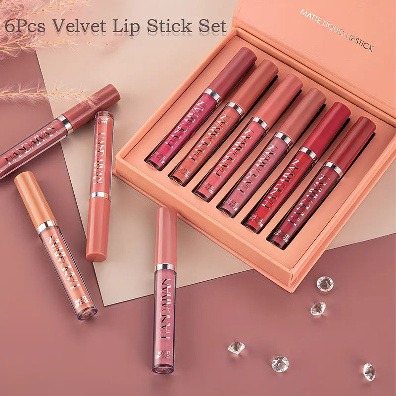 6pcs HANDAIYAN Matte Liquid Lipstick Set