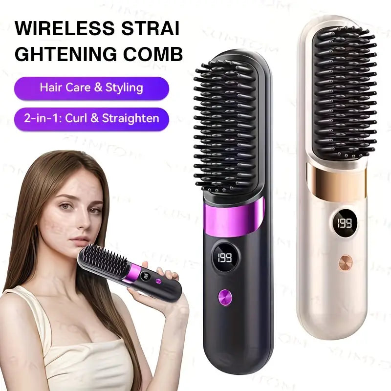 Portable Wireless Straightening Comb