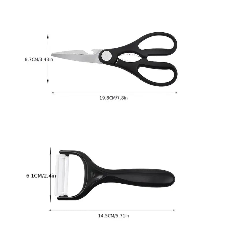 6pcs Non-Stick Coated Kitchen Knife Set