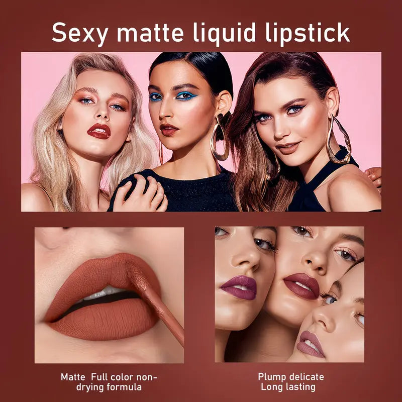 6pcs HANDAIYAN Matte Liquid Lipstick Set