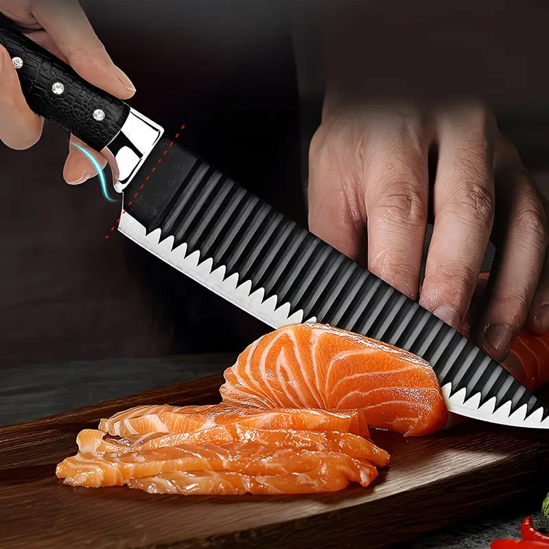 6pcs Non-Stick Coated Kitchen Knife Set
