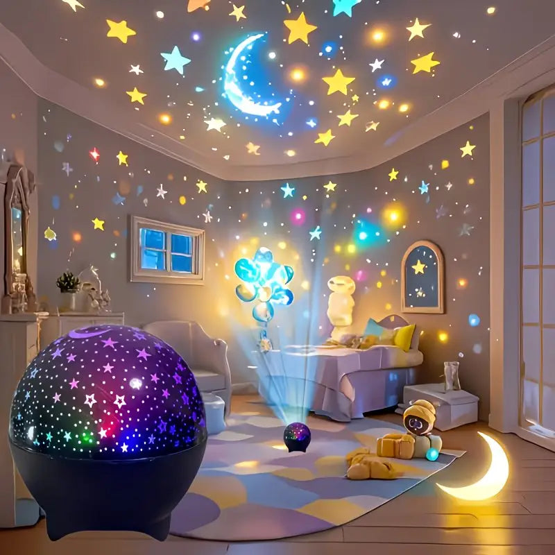 Star And Projection Lamp with 7 Colors,