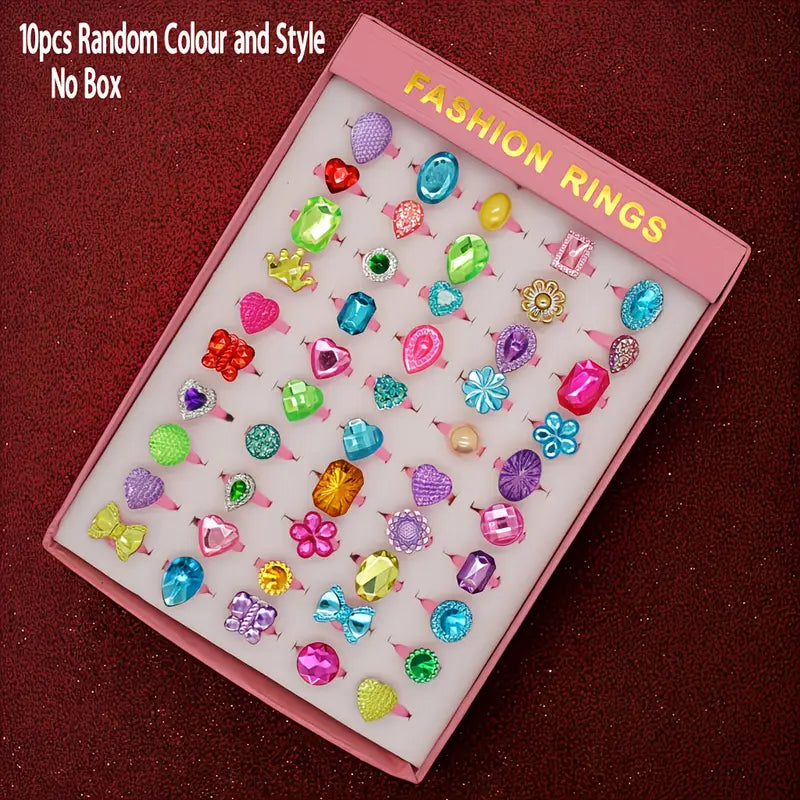 10pcs Princess Ring Set for Girls