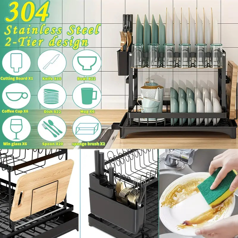 A Spacious Kitchen Storage Shelf Featuring a Drainage Basket