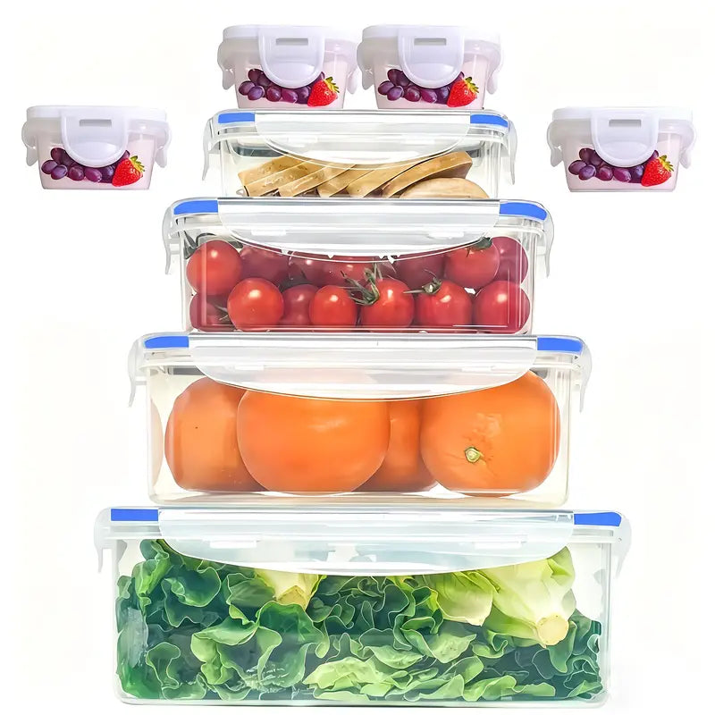 Set of 16 Food Storage Containers in Five Different Sizes