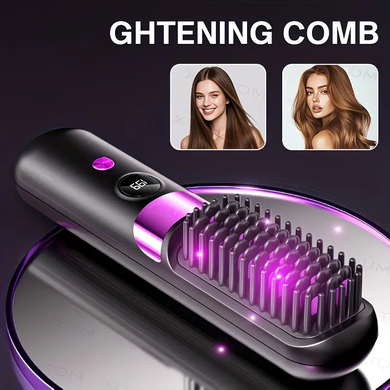 Portable Wireless Straightening Comb