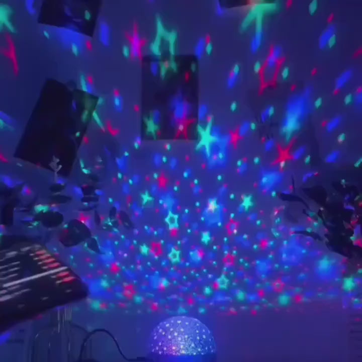 Star And Projection Lamp with 7 Colors,